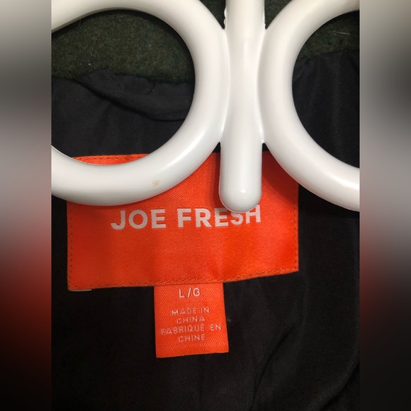 Green wool like coat with plaid scarf - Picture 5 of 5